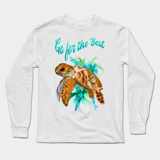 Turtle, Flower, Positive, Marine, Spiritual Long Sleeve T-Shirt